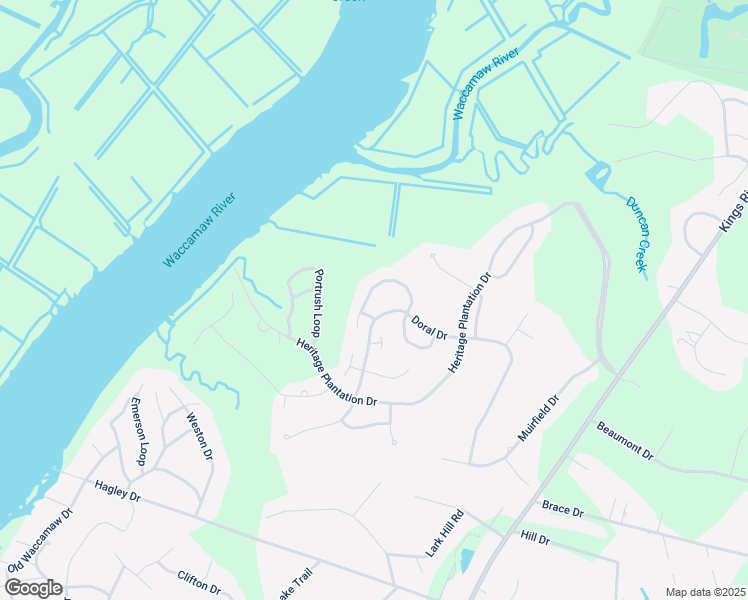 map of restaurants, bars, coffee shops, grocery stores, and more near 365 Dornoch Drive in Pawleys Island