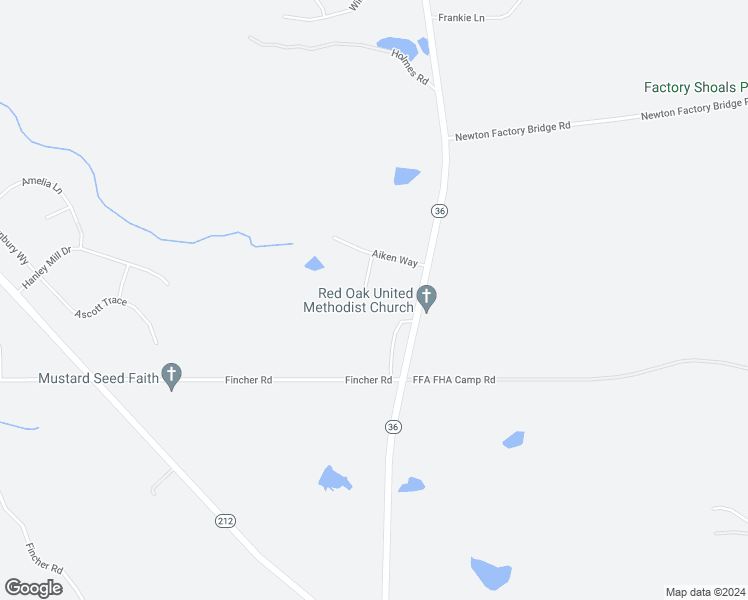 map of restaurants, bars, coffee shops, grocery stores, and more near 55 Aiken Court in Covington