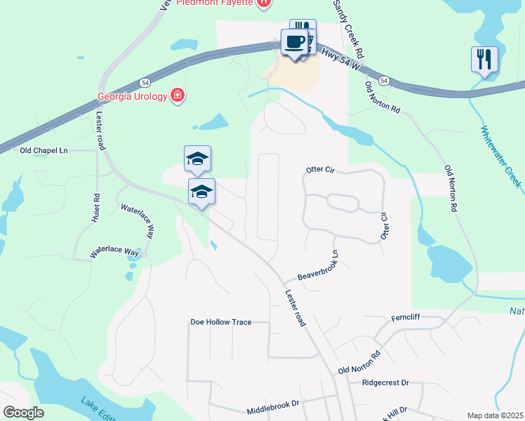 map of restaurants, bars, coffee shops, grocery stores, and more near 365 Sunderland Circle in Fayetteville