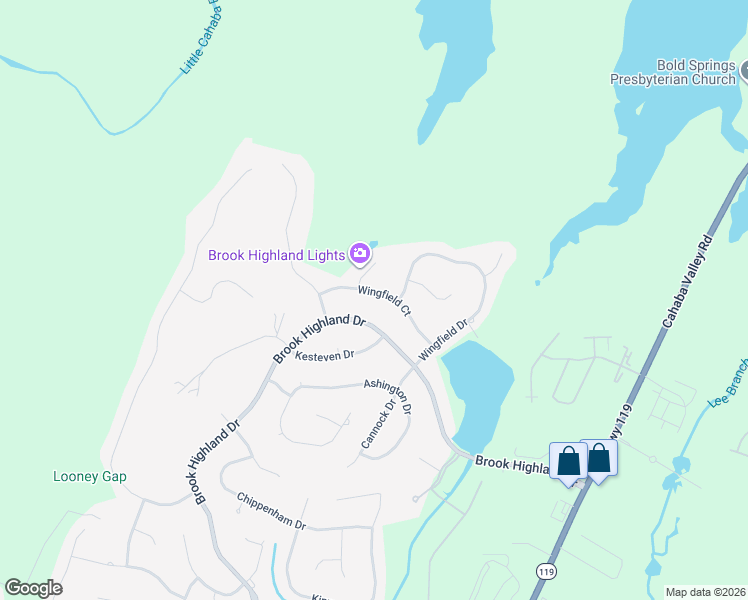map of restaurants, bars, coffee shops, grocery stores, and more near 1535 Wingfield Court in Birmingham