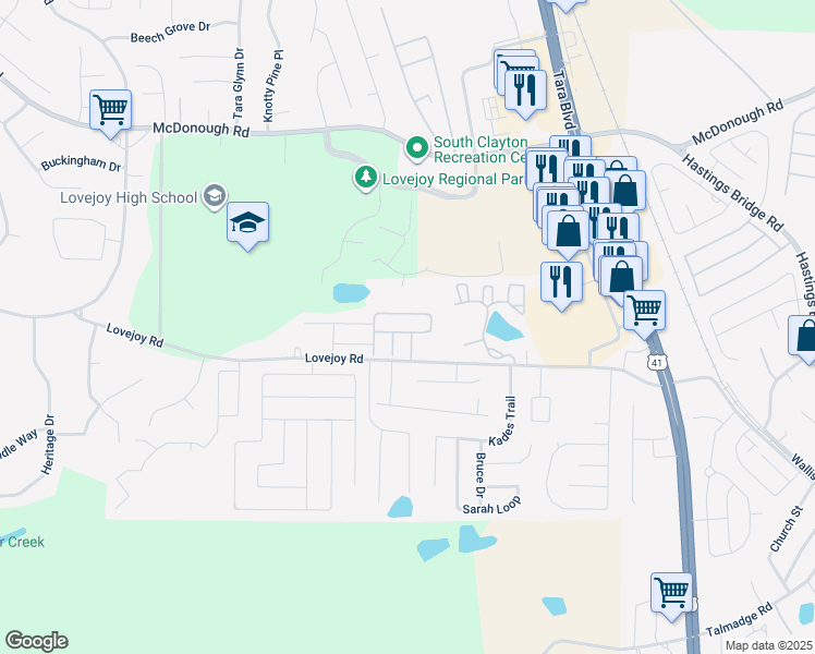 map of restaurants, bars, coffee shops, grocery stores, and more near 2055 Grove Way in Hampton