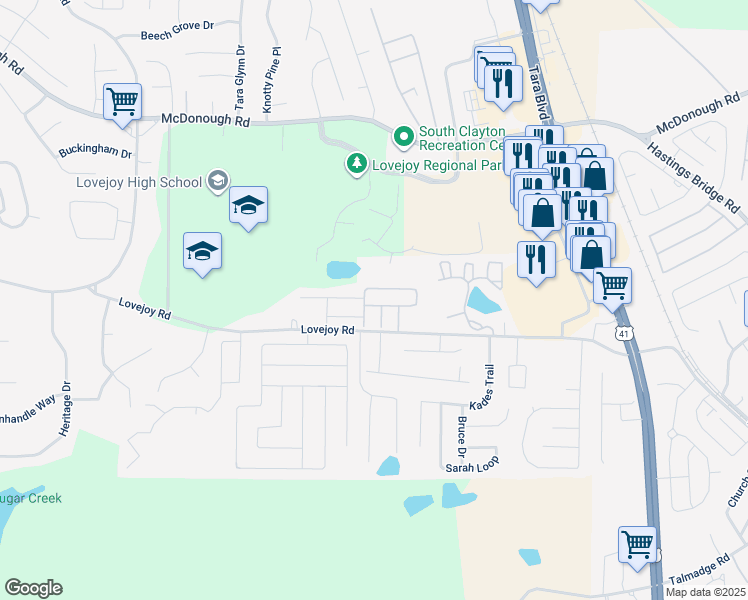 map of restaurants, bars, coffee shops, grocery stores, and more near 2111 Grove Way in Hampton