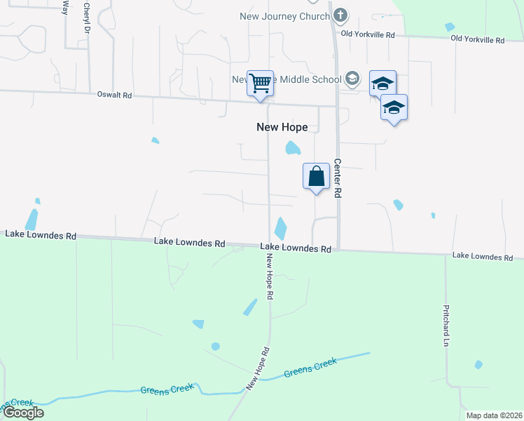 map of restaurants, bars, coffee shops, grocery stores, and more near 4076 New Hope Road in Columbus