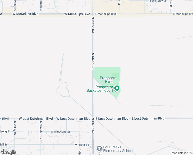 map of restaurants, bars, coffee shops, grocery stores, and more near 3015 North Idaho Road in Apache Junction