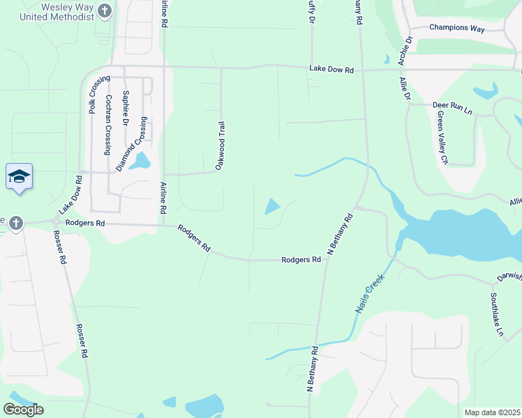 map of restaurants, bars, coffee shops, grocery stores, and more near 122 Ginger's Way in McDonough