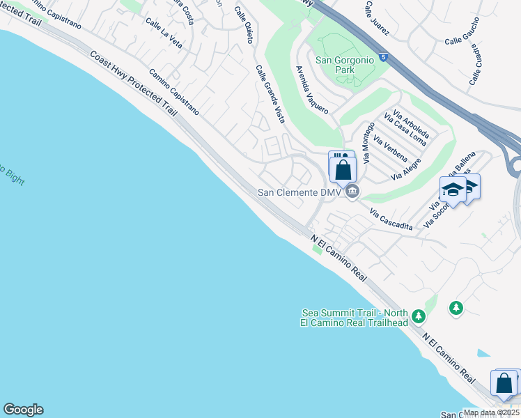 map of restaurants, bars, coffee shops, grocery stores, and more near 35781 Beach Road in Dana Point