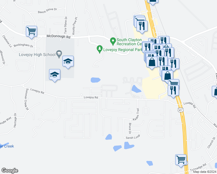 map of restaurants, bars, coffee shops, grocery stores, and more near 1863 Grove Way in Hampton