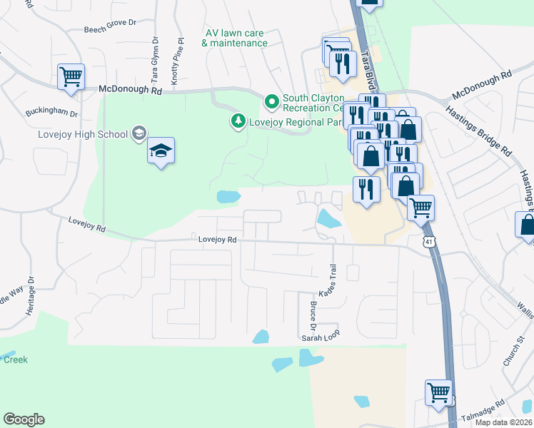 map of restaurants, bars, coffee shops, grocery stores, and more near 1883 Grove Way in Hampton