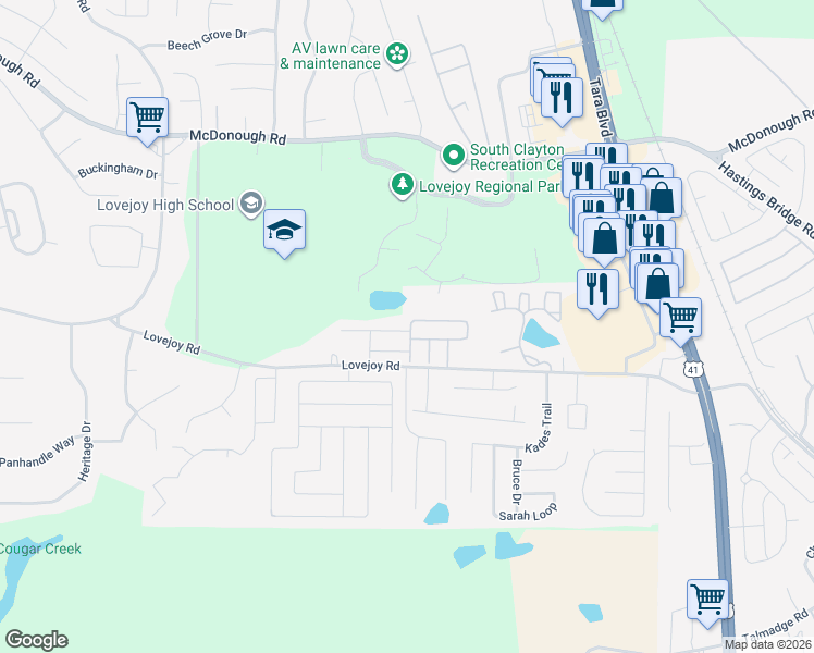 map of restaurants, bars, coffee shops, grocery stores, and more near 2123 Grove Way in Hampton