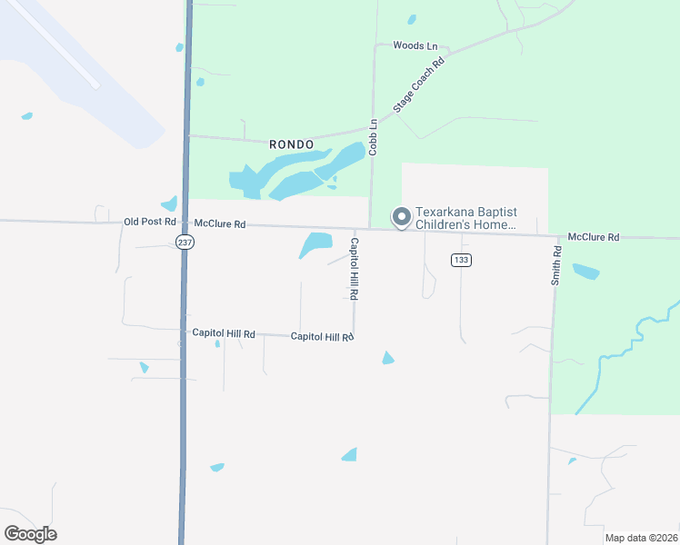 map of restaurants, bars, coffee shops, grocery stores, and more near 2207 Capitol Hill Road in Texarkana