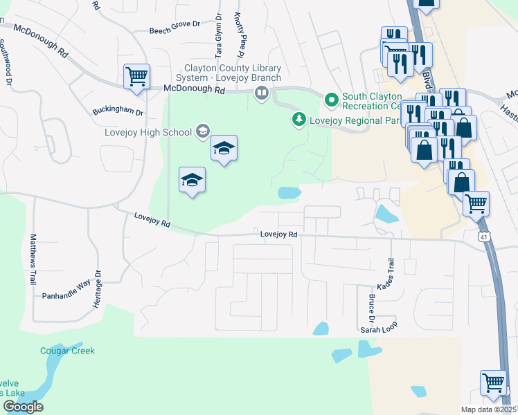 map of restaurants, bars, coffee shops, grocery stores, and more near 1730 Fielding Way in Hampton