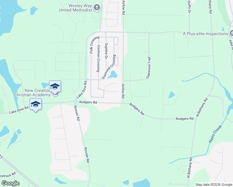 map of restaurants, bars, coffee shops, grocery stores, and more near 372 Lingo Port Drive in McDonough