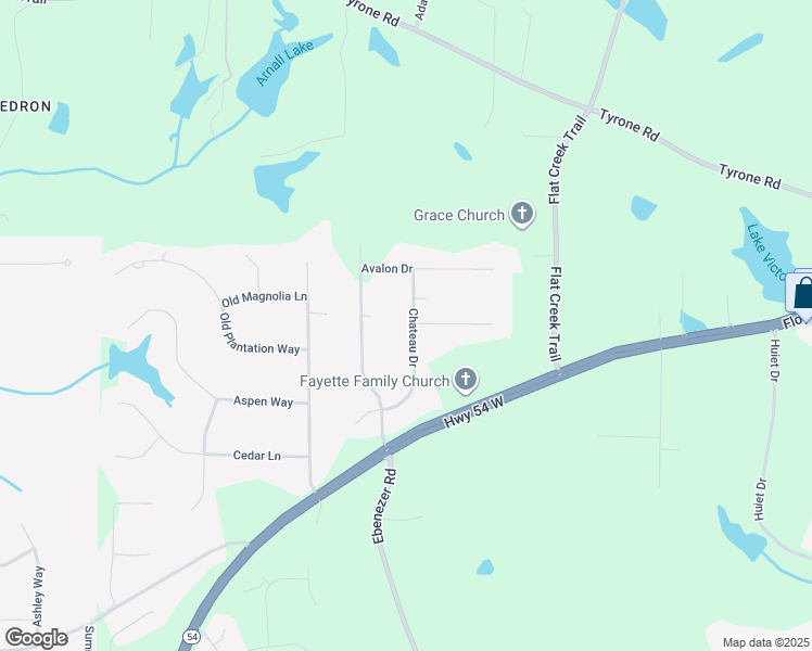 map of restaurants, bars, coffee shops, grocery stores, and more near 223 Chateau Drive in Fayetteville