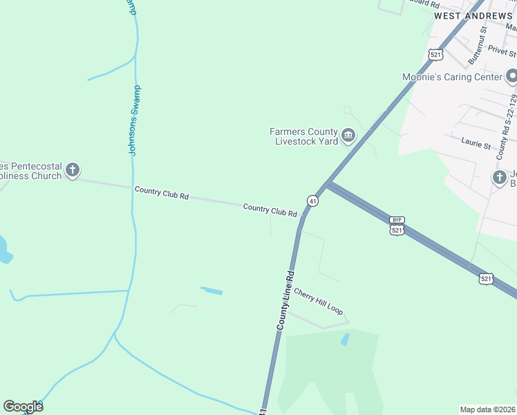 map of restaurants, bars, coffee shops, grocery stores, and more near 85 Country Club Road in Andrews