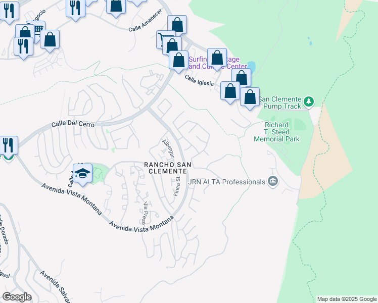 map of restaurants, bars, coffee shops, grocery stores, and more near 604 Figueroa in San Clemente