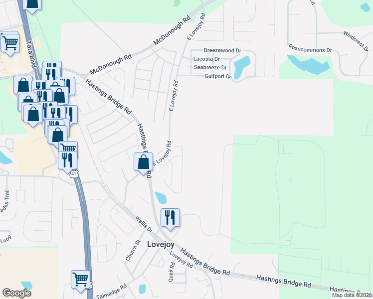 map of restaurants, bars, coffee shops, grocery stores, and more near 10842 Wheeler Trace in Hampton