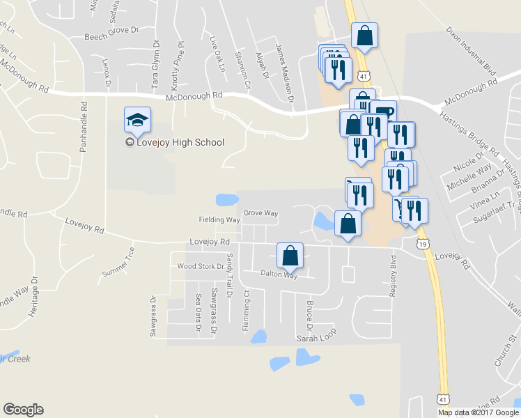 map of restaurants, bars, coffee shops, grocery stores, and more near 1870 Grove Way in Hampton