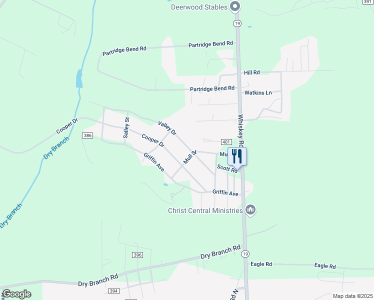 map of restaurants, bars, coffee shops, grocery stores, and more near 144 Valley Drive in Aiken