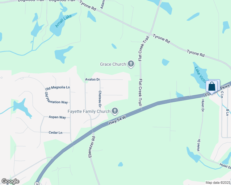map of restaurants, bars, coffee shops, grocery stores, and more near 313 Fayette Villa Court in Fayetteville