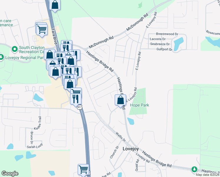 map of restaurants, bars, coffee shops, grocery stores, and more near 2453 Brianna Drive in Hampton