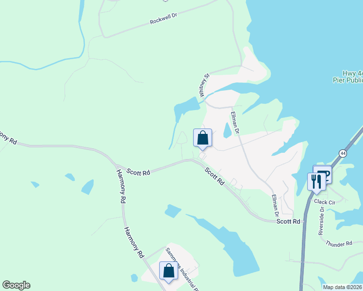 map of restaurants, bars, coffee shops, grocery stores, and more near 16 Lakeview Estates Drive in Eatonton