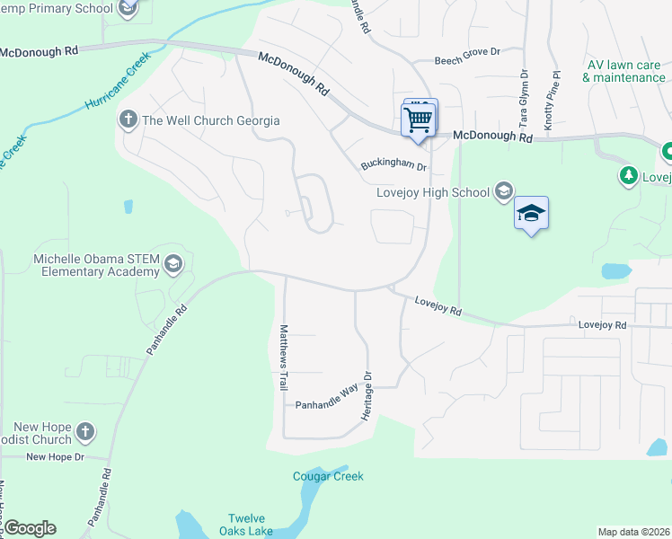 map of restaurants, bars, coffee shops, grocery stores, and more near 11433 Panhandle Road in Hampton
