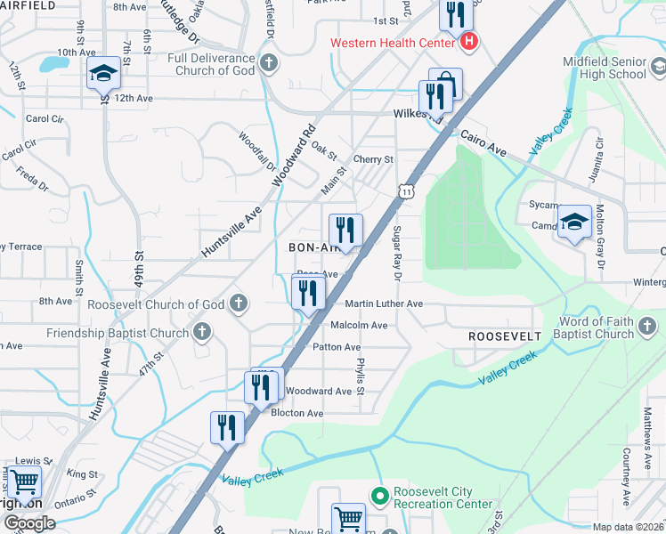 map of restaurants, bars, coffee shops, grocery stores, and more near 1000 Palmer Avenue in Brighton