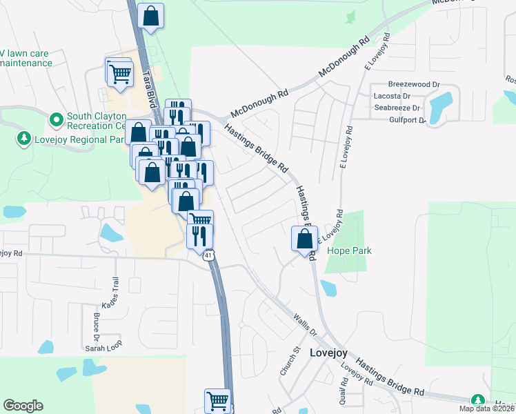map of restaurants, bars, coffee shops, grocery stores, and more near 2429 Brianna Drive in Hampton