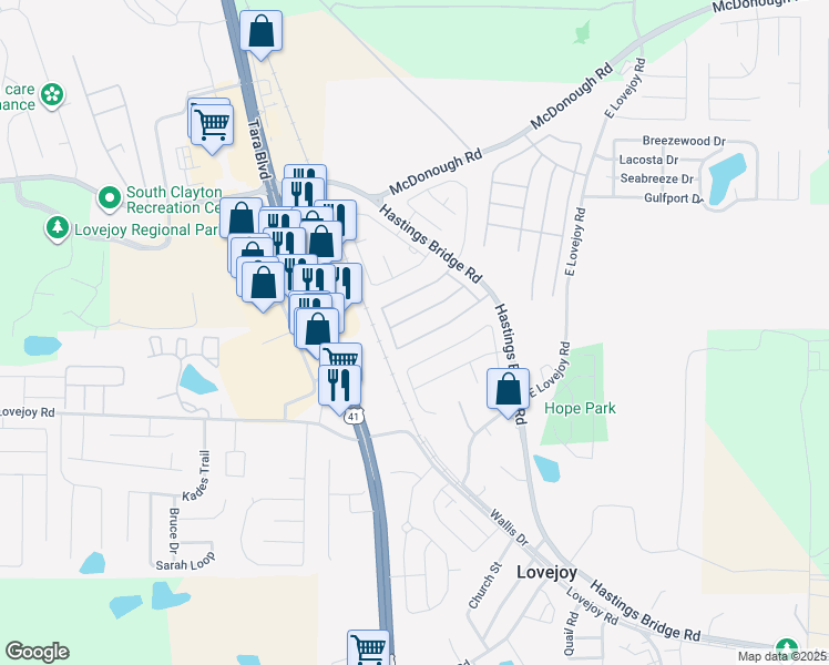 map of restaurants, bars, coffee shops, grocery stores, and more near 2414 Brianna Drive in Hampton