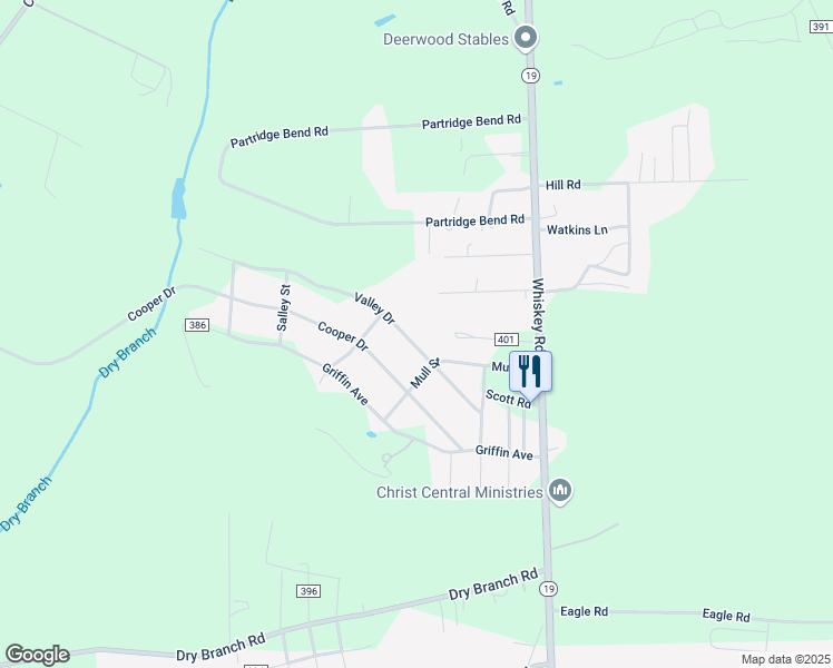 map of restaurants, bars, coffee shops, grocery stores, and more near 144 Valley Drive in Aiken