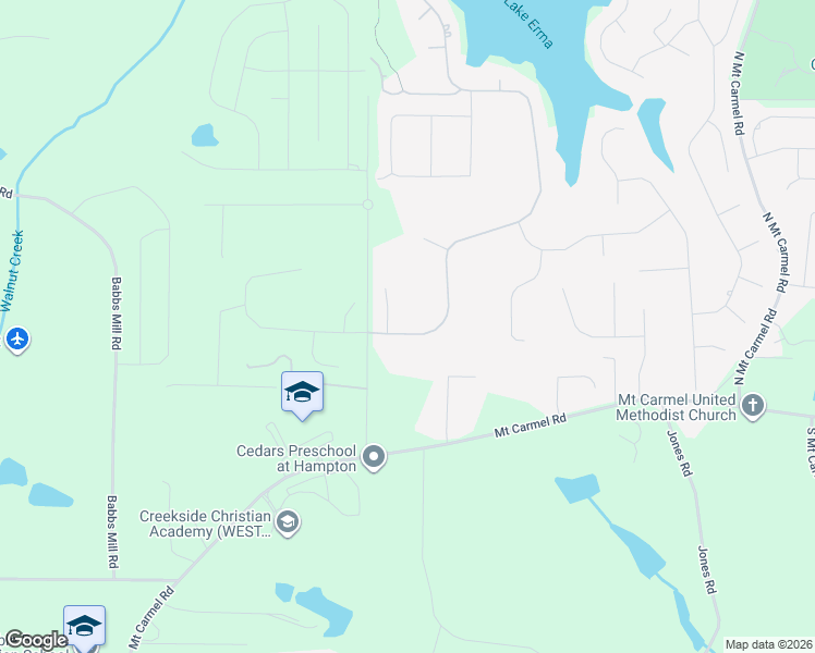 map of restaurants, bars, coffee shops, grocery stores, and more near 2638 Lake Erma Drive in Hampton