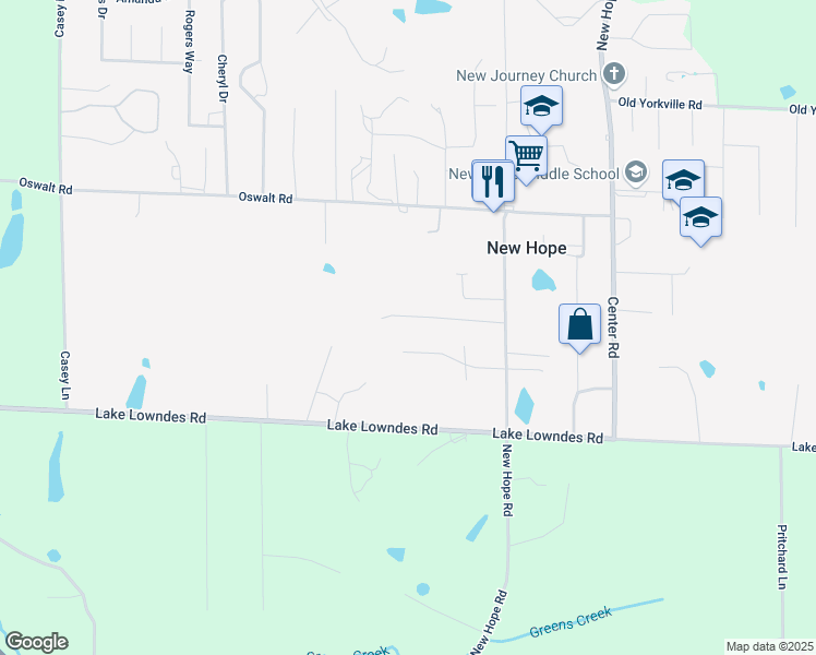 map of restaurants, bars, coffee shops, grocery stores, and more near 205 Cedar Lane in Columbus