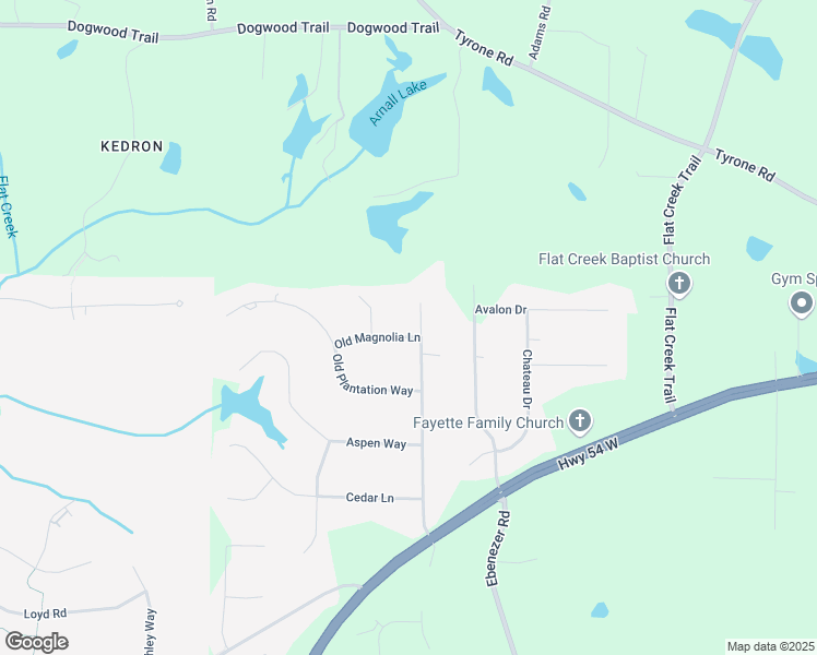 map of restaurants, bars, coffee shops, grocery stores, and more near 105 Old Magnolia Lane in Fayetteville