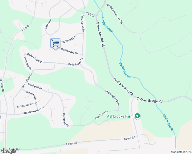 map of restaurants, bars, coffee shops, grocery stores, and more near 312 Merrifield Court in Aiken
