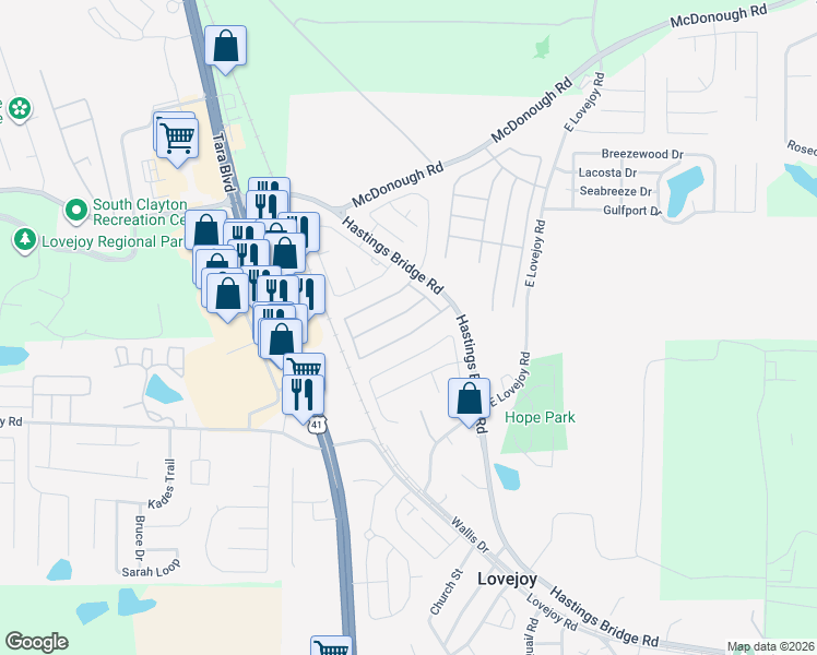 map of restaurants, bars, coffee shops, grocery stores, and more near 2453 Brianna Drive in Hampton