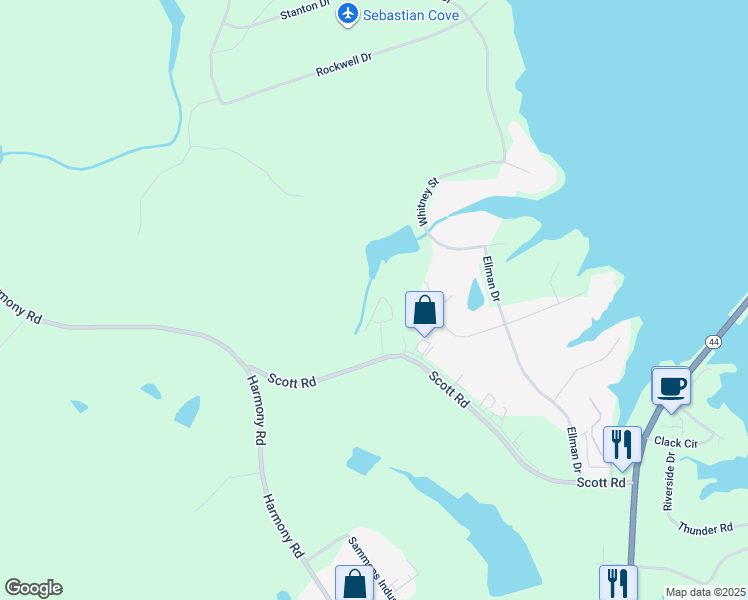 map of restaurants, bars, coffee shops, grocery stores, and more near 1 Lakeview Estates Drive in Eatonton