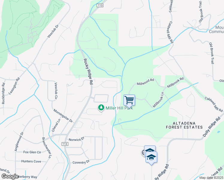 map of restaurants, bars, coffee shops, grocery stores, and more near 3464 Tanglecreek Estates Drive in Vestavia Hills