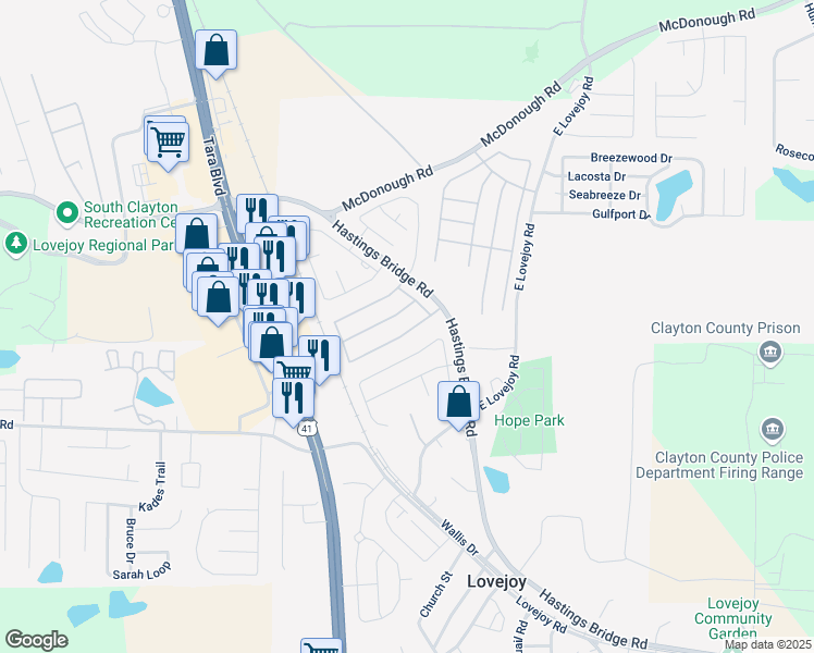 map of restaurants, bars, coffee shops, grocery stores, and more near 2460 Brianna Drive in Hampton