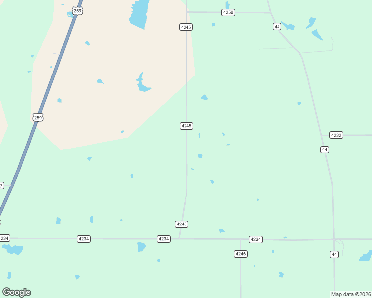 map of restaurants, bars, coffee shops, grocery stores, and more near 1505 County Road 4245 in De Kalb