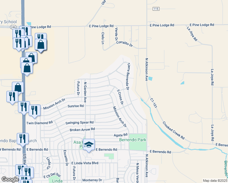 map of restaurants, bars, coffee shops, grocery stores, and more near 901 Coy Lane in Roswell