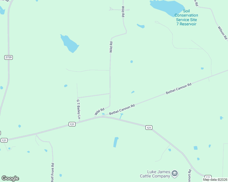 map of restaurants, bars, coffee shops, grocery stores, and more near 270 Wild Road in Van Alstyne