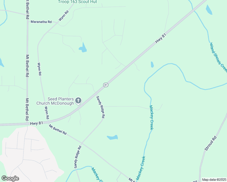 map of restaurants, bars, coffee shops, grocery stores, and more near 5028 Highway 81 in McDonough