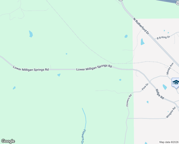 map of restaurants, bars, coffee shops, grocery stores, and more near 1528 Lower Milligan Springs Road in Kilmichael