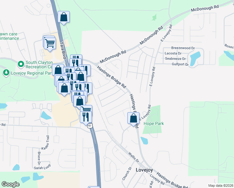 map of restaurants, bars, coffee shops, grocery stores, and more near 11309 Michelle Way in Hampton