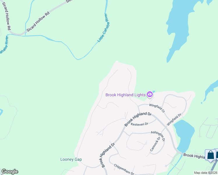 map of restaurants, bars, coffee shops, grocery stores, and more near 2137 Brook Highland Ridge in Birmingham