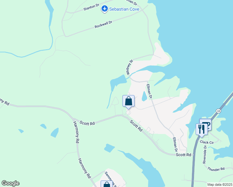 map of restaurants, bars, coffee shops, grocery stores, and more near 134 Moudy Lane in Eatonton