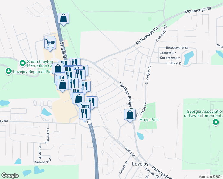 map of restaurants, bars, coffee shops, grocery stores, and more near 11333 Michelle Way in Hampton