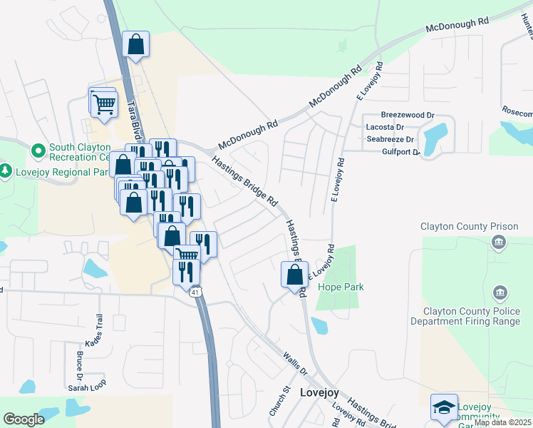 map of restaurants, bars, coffee shops, grocery stores, and more near 11304 Michelle Way in Hampton