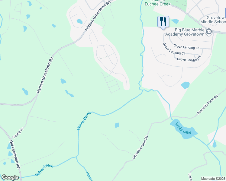 map of restaurants, bars, coffee shops, grocery stores, and more near in Grovetown
