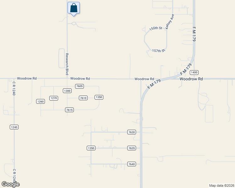map of restaurants, bars, coffee shops, grocery stores, and more near 9183 Woodrow Road in Wolfforth